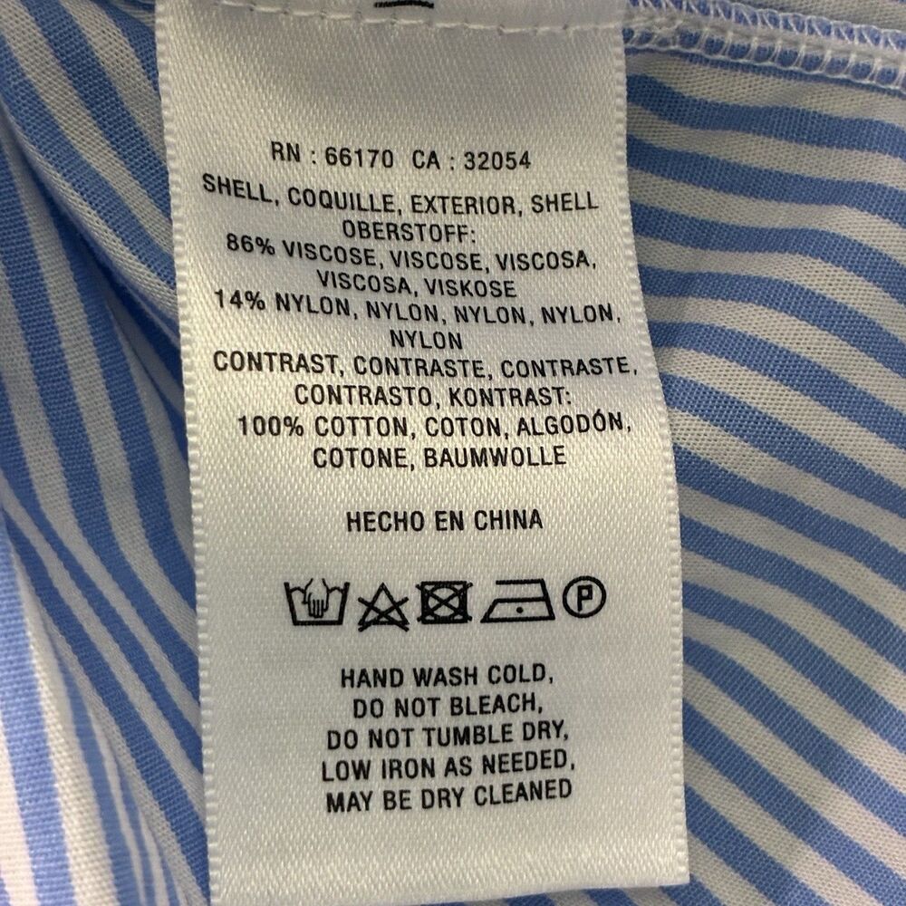 Black and Blue Striped Women's Top - Picture 5 of 6